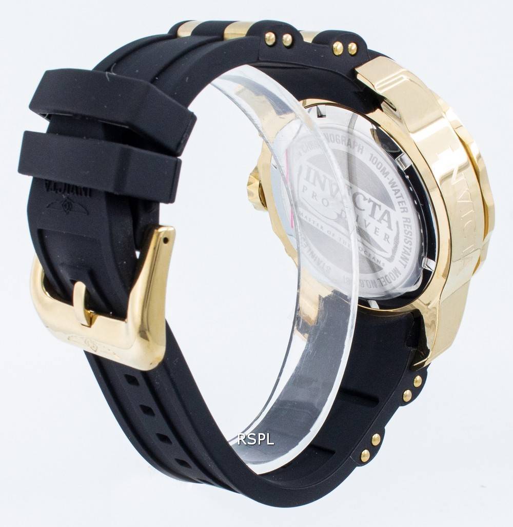 Invicta pro diver chronograph gold on sale