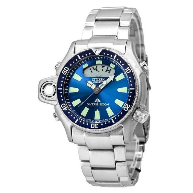 Citizen Promaster Aqualand Stainless Steel Blue Dial Quartz Diver's JP2000-67L 200M Men's Watch