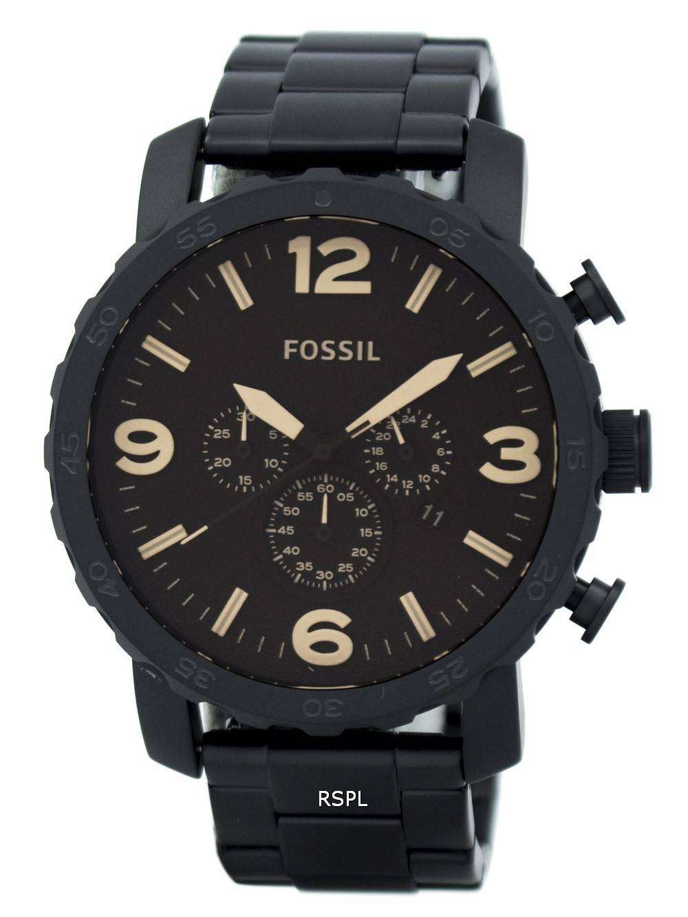 Jr1356 Fossil Nate Chronograph Brown Dial JR1356 Mens Watch