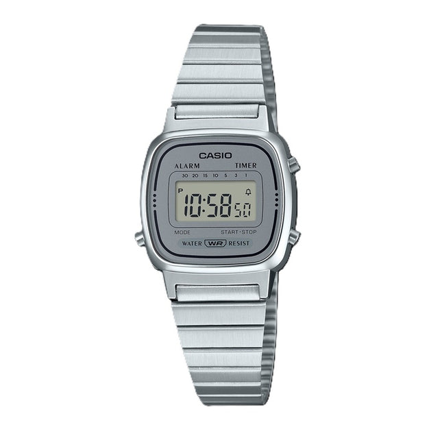 Casio Digital Stainless Steel Alarm Timer LA670WA-7DF LA670WA-7 Women's Watch
