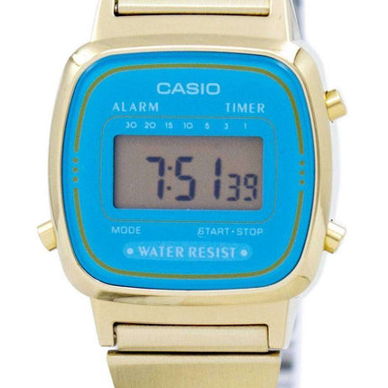 Casio Digital Stainless Steel Alarm Timer LA670WGA-2DF LA670WGA-2 Womens Watch