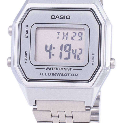 Casio Digital Quartz Stainless Steel Illuminator LA680WA-7DF LA680WA-7 Womens Watch