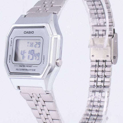 Casio Digital Quartz Stainless Steel Illuminator LA680WA-7DF LA680WA-7 Womens Watch