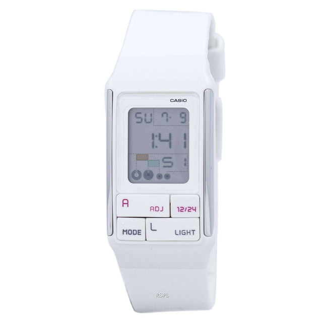 Casio Digital Quartz Dual Time Alarm LDF-52-7ADR LDF-52-7A Womens Watch
