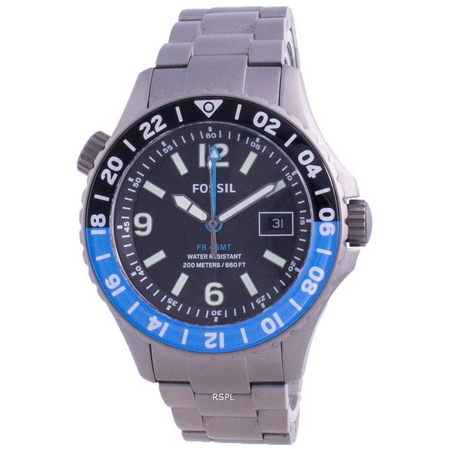 Fossil FB-GMT Curator Titanium Limited Edition Quartz LE1100 200M Mens Watch