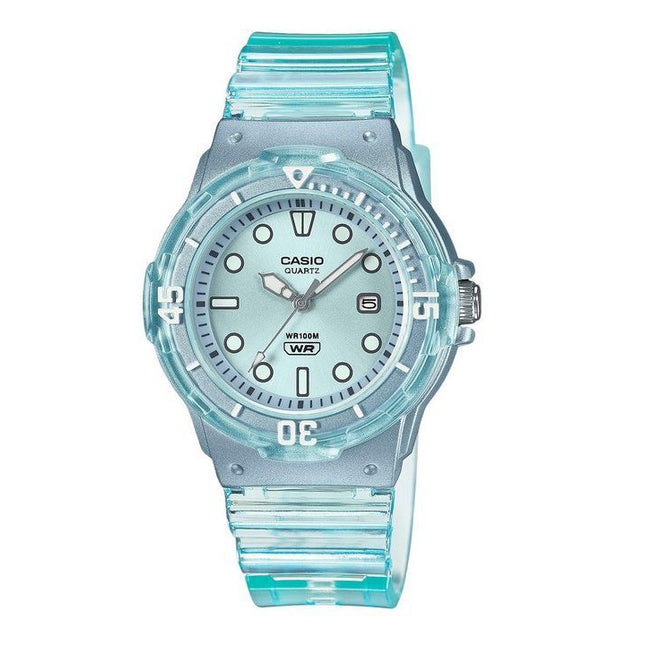Casio POP Analog Resin Strap Blue Dial Translucent Quartz LRW-200HS-2EV 100M Women's Watch