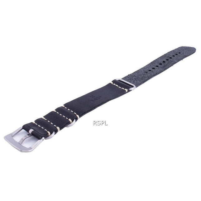 Ratio LS19 Black Leather Watch Strap 22mm