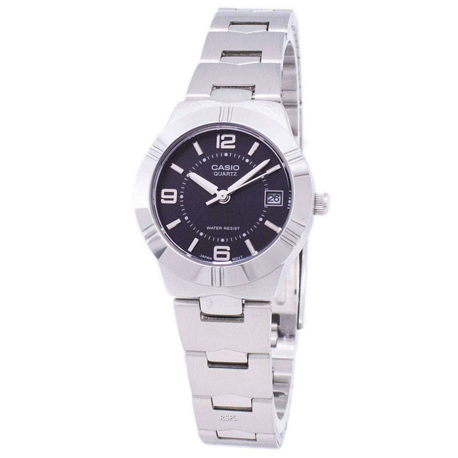 Casio Enticer Analog Quartz Black Dial LTP-1241D-1ADF LTP-1241D-1A Womens Watch