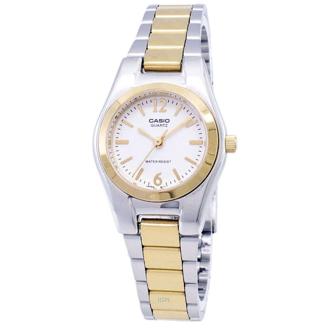 Casio Enticer Analog Quartz White Dial LTP-1253SG-7ADF LTP-1253SG-7A Womens Watch