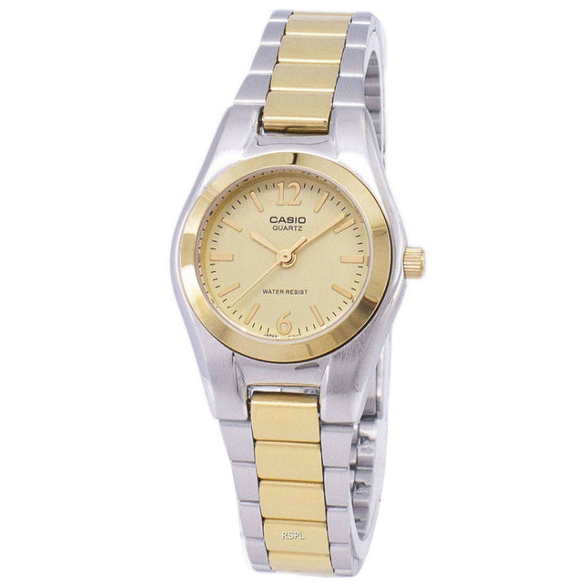 Casio Enticer Analog Quartz Gold Dial LTP-1253SG-9ADF LTP-1253SG-9A Womens Watch