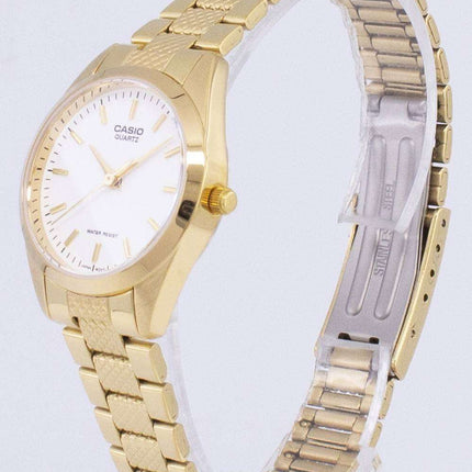 Casio Analog Quartz Gold Tone White Dial LTP-1274G-7ADF LTP-1274G-7A Womens Watch