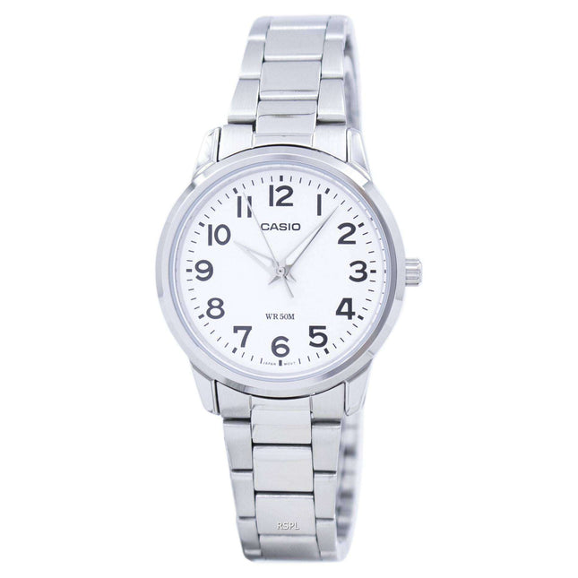 Casio Enticer Analog Quartz White Dial LTP-1303D-7BVDF LTP-1303D-7BV Womens Watch