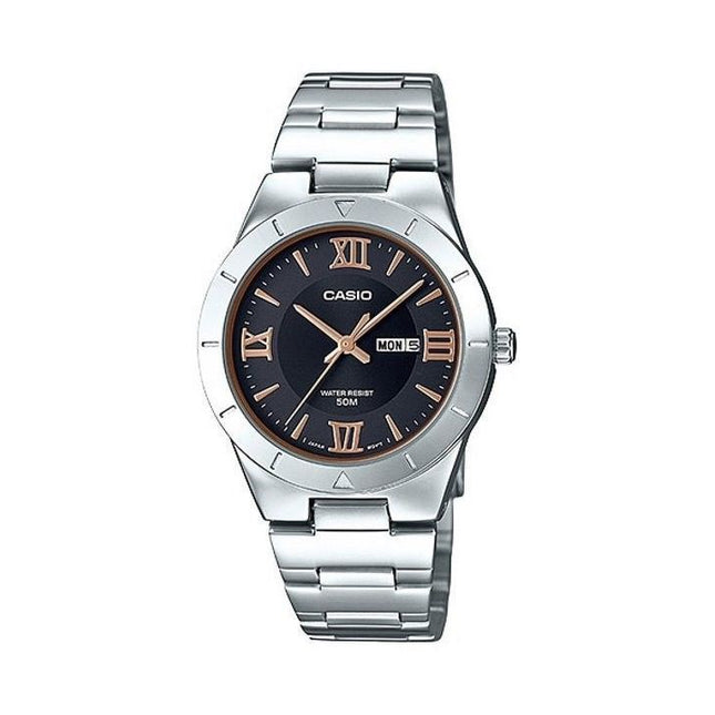 Casio Enticer Analog Stainless Steel Black Dial Quartz LTP-1410D-1A Women's Watch