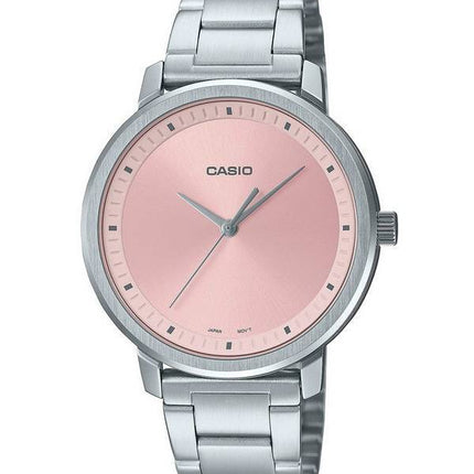 Casio Analog Pink Dial Stainless Steel LTP-B115D-4E LTPB115D-4 Women's Watch