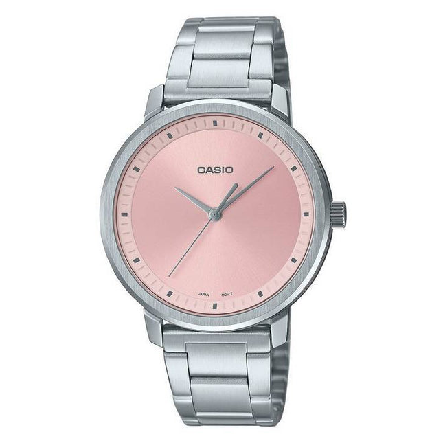 Casio Analog Pink Dial Stainless Steel LTP-B115D-4E LTPB115D-4 Women's Watch