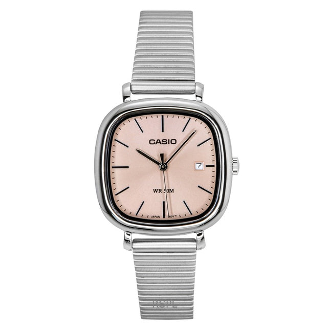 Casio Standard Analog Stainless Steel Salmon Dial Quartz LTP-B166D-4AV Women's Watch