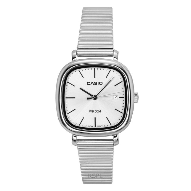 Casio Standard Analog Stainless Steel Silver Dial Quartz LTP-B166D-7AV Women's Watch