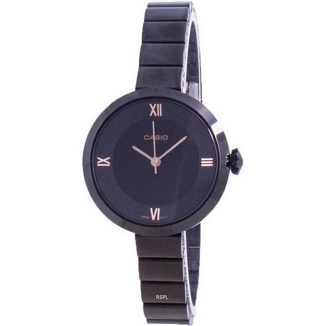 Casio Analog Black Dial LTP-E154B-1A LTPE154B-1A Womens Watch