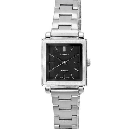 Casio Standard Analog Stainless Steel Black Dial Quartz LTP-E176D-1A Women's Watch