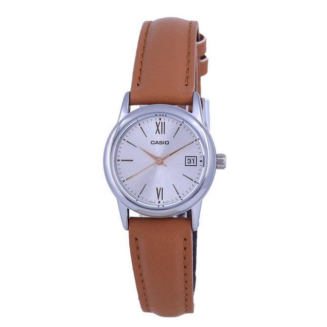Casio Silver Dial Stainless Steel Analog Quartz LTP-V002L-7B3 LTPV002L-7 Women's Watch