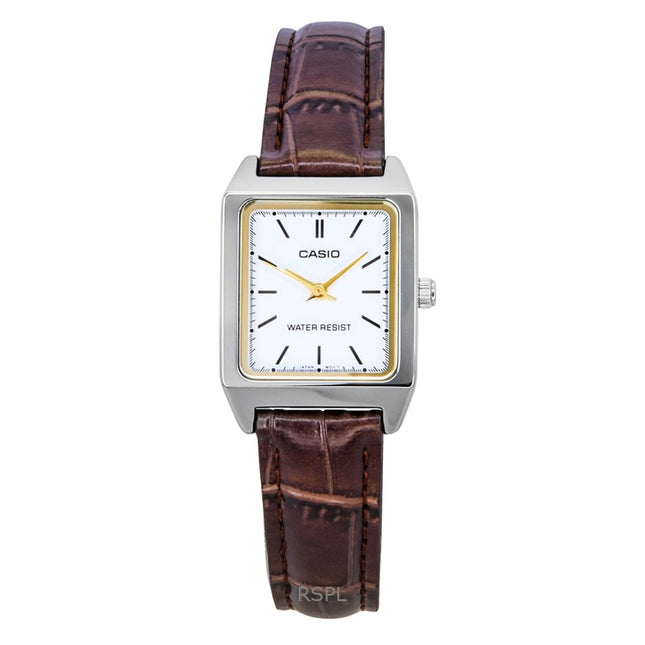 Casio Standard Analog Leather Strap White Dial Quartz LTP-V007L-7E2 Women's Watch