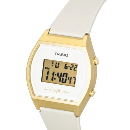 Casio Digital Resin Strap Cream Dial Quartz LW-204-9A Unisex Watch
