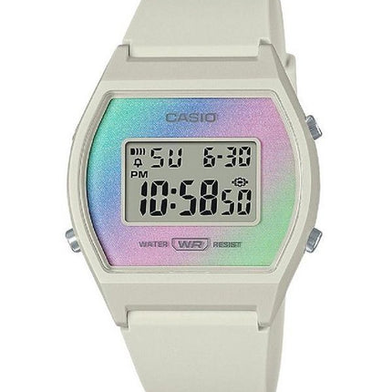 Casio Digital Resin Strap Multicolor Dial Quartz LW-205H-8 Womens Watch