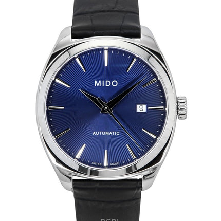 Mido Belluna Royal Gent Black Leather Strap Blue Dial Automatic M024.507.16.041.00 Men's Watch