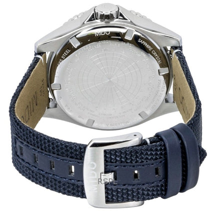 Mido Ocean Star GMT Fabric Strap Black Dial Automatic Diver's M026.629.17.051.00 200M Men's Watch