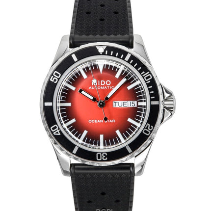 Mido Ocean Star Tribute Gradient Rubber Strap Red Dial Automatic Diver's M026.830.17.421.00 200M Men's Watch