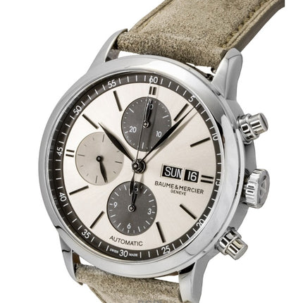 Baume & Mercier Classima Chronograph Leather Strap Beige Dial Automatic M0A10782 Men's Watch