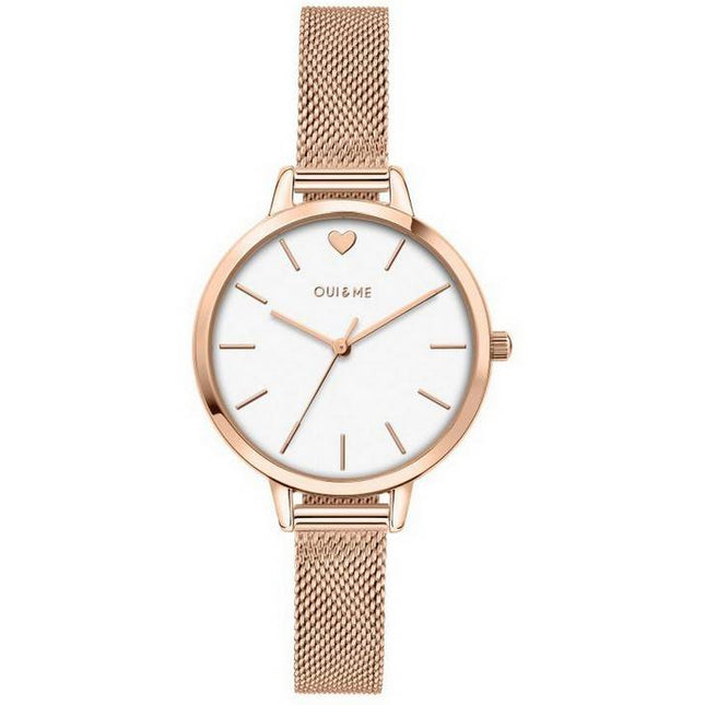 Oui & Me Petite Amourette White Dial Rose Gold Tone Stainless Steel Quartz ME010051 Women's Watch