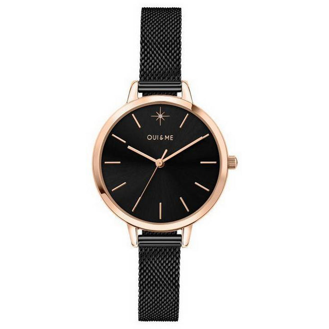 Oui & Me Petite Amourette Black Dial Stainless Steel Quartz ME010055 Women's Watch