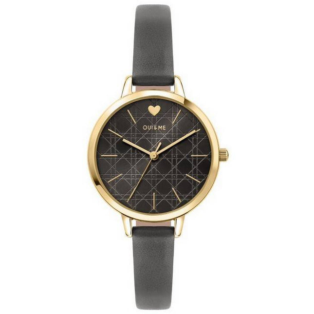 Oui & Me Petite Amourette Dark Grey Dial Leather Strap Quartz ME010150 Women's Watch