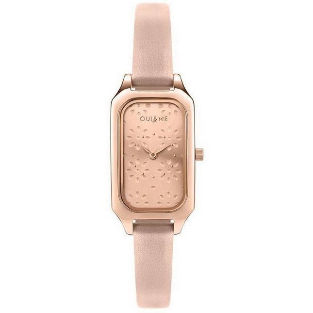 Oui & Me Finette Rose Gold Sunray Dial Leather Strap Quartz ME010162 Women's Watch