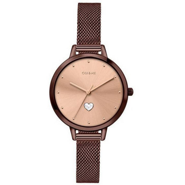 Oui & Me Petite Amourette Rose Gold Sunray Dial Stainless Steel Quartz ME010221 Women's Watch