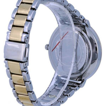 Michael Kors Pyper Crystal Accents Two Tone Stainless Steel Quartz MK4595 Womens Watch