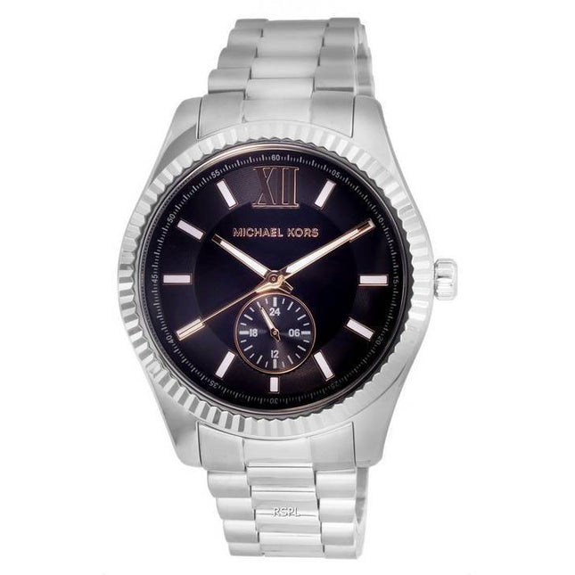 Michael Kors Lexington Stainless Steel Multifunction Black Dial Quartz MK8946 100M Men's Watch