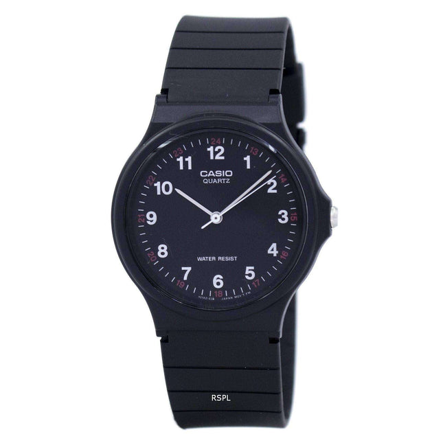Casio Classic Analog Quartz Black Resin MQ-24-1BLDF MQ-24-1BL Mens Watch