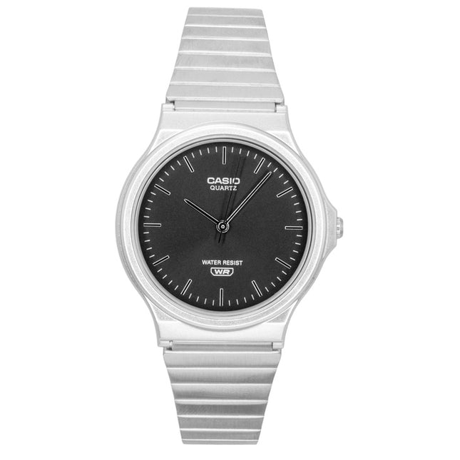 Casio Analog Stainless Steel Silver Sunray Dial Quartz MQ-24DA-1A Unisex Watch
