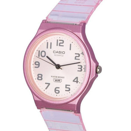 Casio POP Analog Pink Transparent Resin Strap Quartz MQ-24S-4B MQ24S-4B Women's Watch