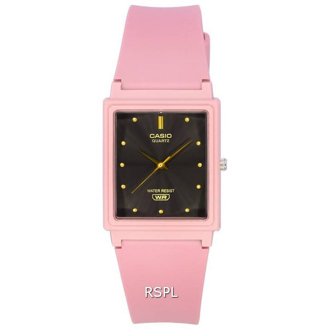 Casio Analog Pink Resin Strap Black Dial Quartz MQ-38UC-4A MQ38UC-4A Women's Watch