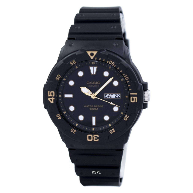 Casio Quartz Analog 100M Black Resin Strap MRW-200H-1EVDF MRW-200H-1EV Mens Watch