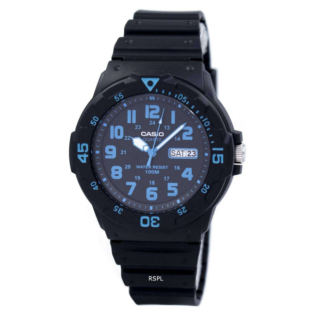 Casio Quartz 100M Analog Black Dial MRW-200H-2BVDF MRW-200H-2BV Mens Watch