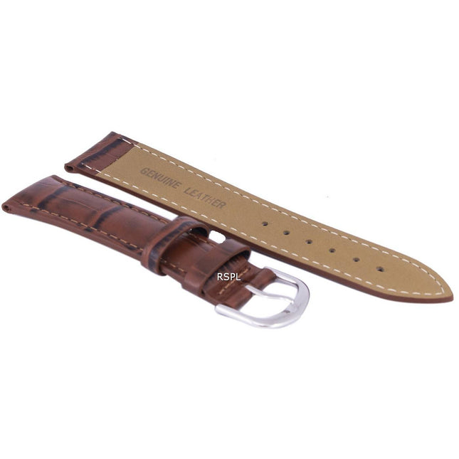 Brown Ratio Brand Leather Strap 20mm