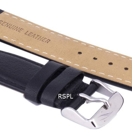 Black Ratio Brand Leather Watch Strap 20mm