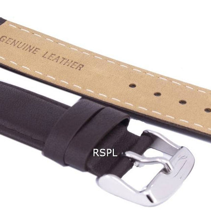 Dark Brown Ratio Brand Leather Watch Strap 20mm