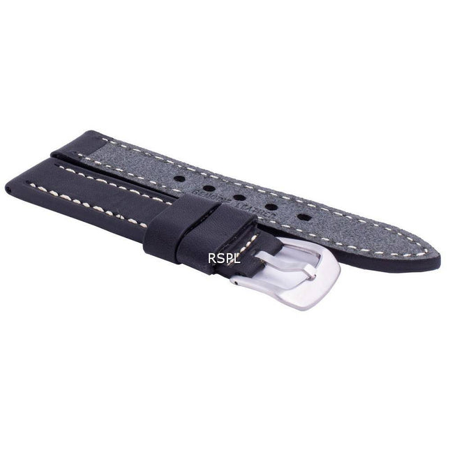 Ratio MS9 Black Leather Strap 22mm