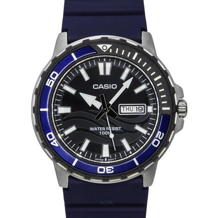 Casio Standard Analog Resin Strap Black Dial Quartz MTD-125-2A 100M Men's Watch