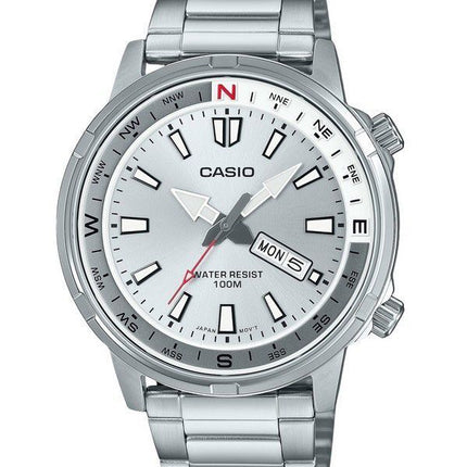 Refurbished Casio Standard Analog Stainless Steel Silver Dial Quartz MTD-130D-7AV 100M Men's Watch